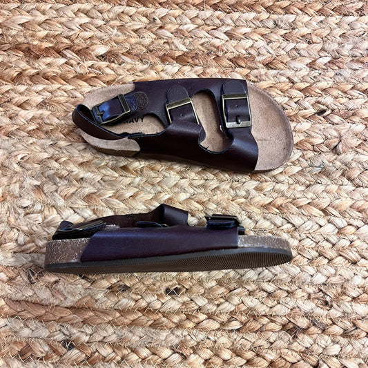 Brown Buckle Sandals