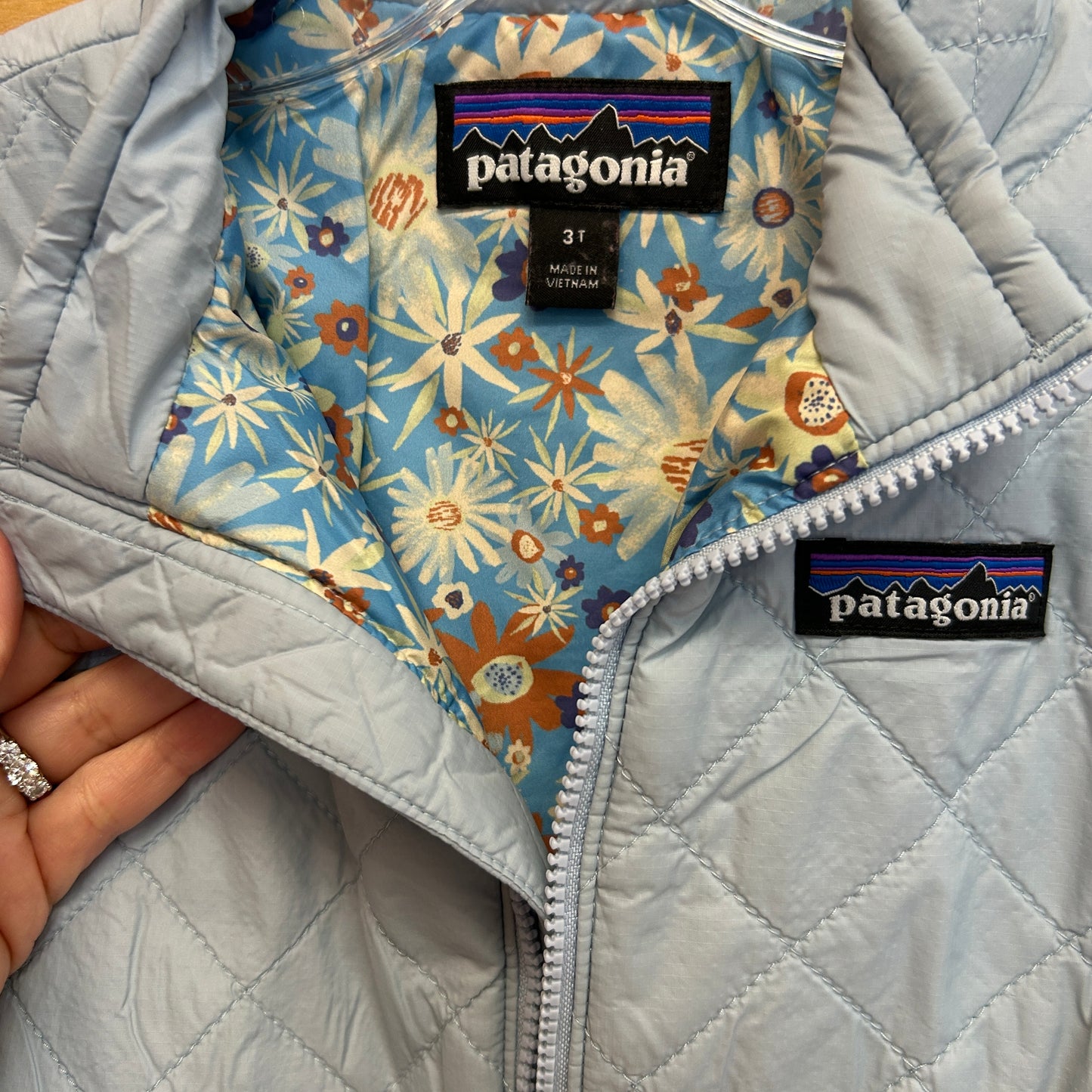 Nano Puff Jacket Blue Floral