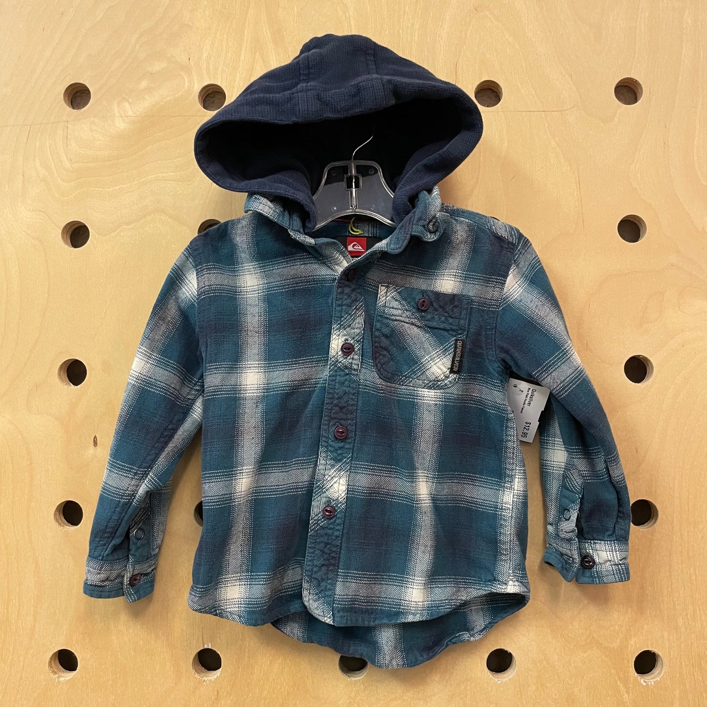 Blue Plaid Hoodie Flannel