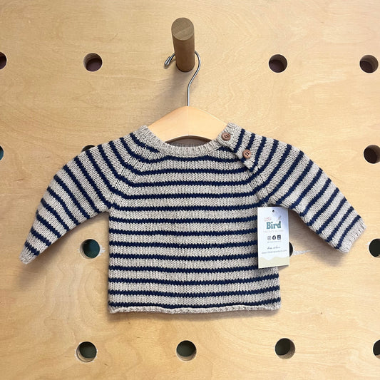 Tan/Blue Knit Sweater
