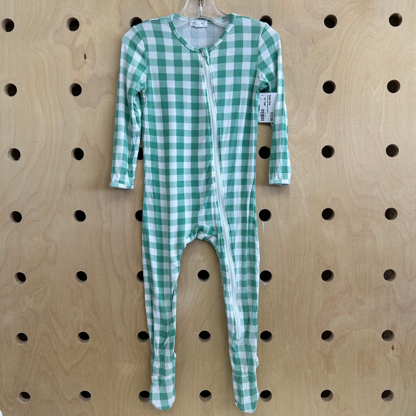 Green Gingham Bamboo Pajamas