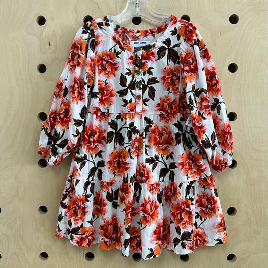 Cream Floral Dress