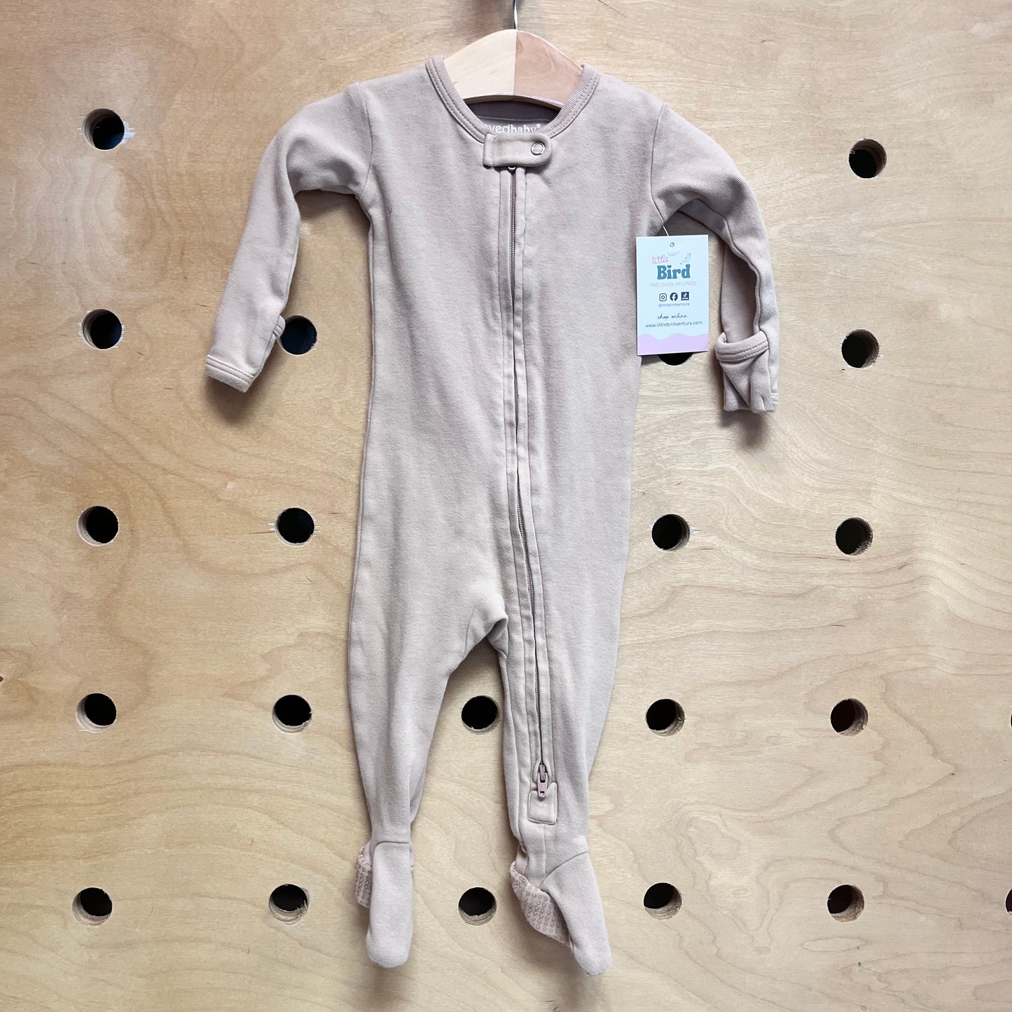 Organic Tan 2Way Zip Footies