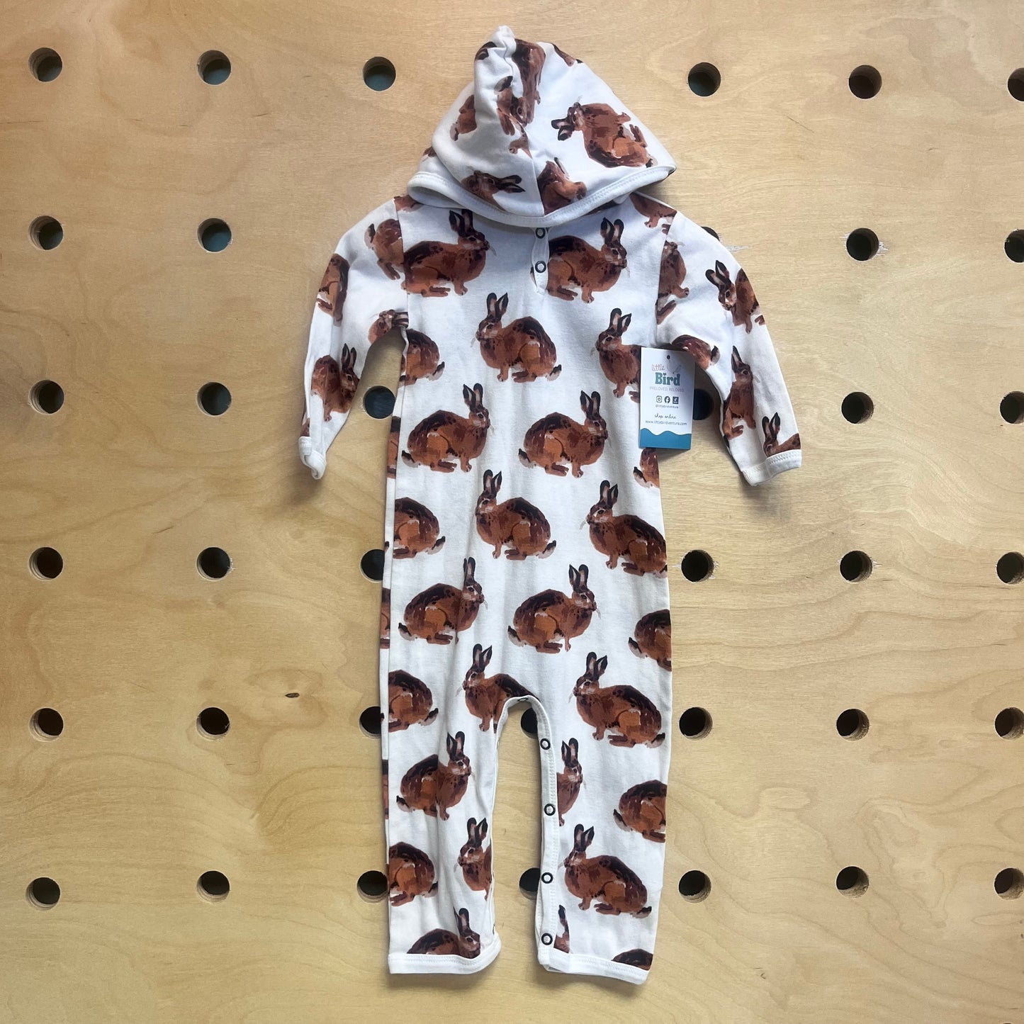 Brown Bunnies Hoodie Romper