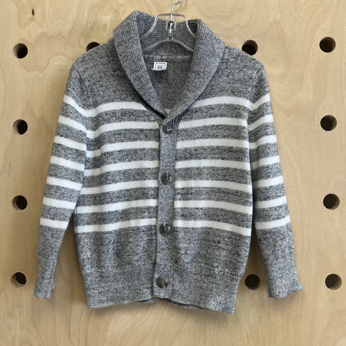 Grey Striped Cardigan
