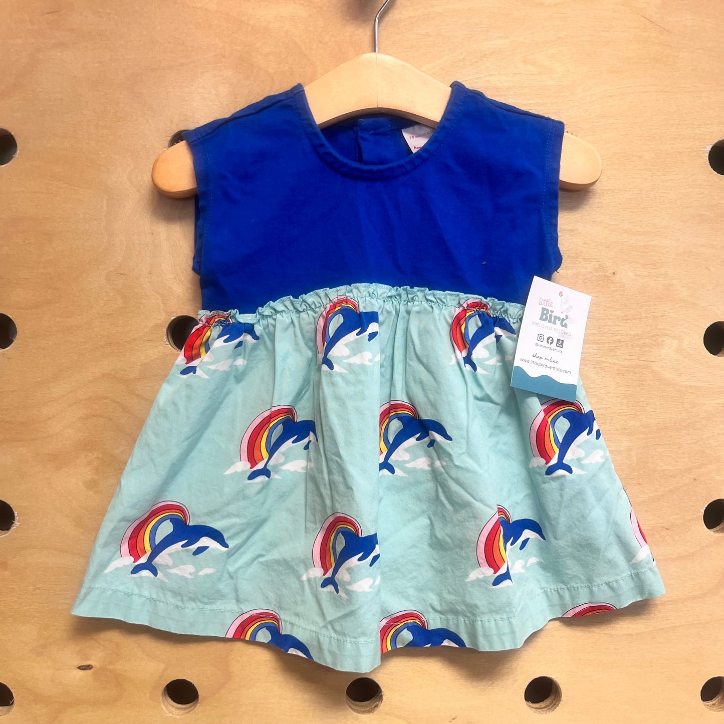 Blue Rainbow Dolphin Dress