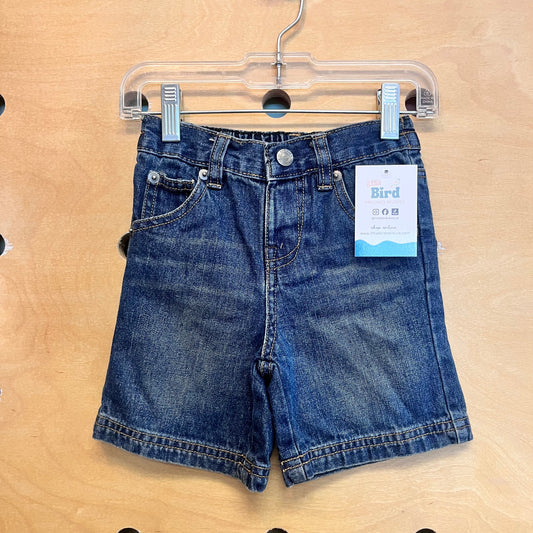 Elastic Back Denim Shorts