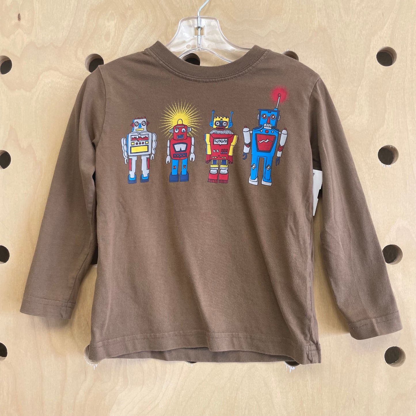 Brown Robots LS Tee