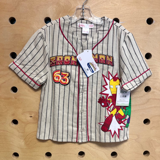 Beige Iron Man Button Up NEW!
