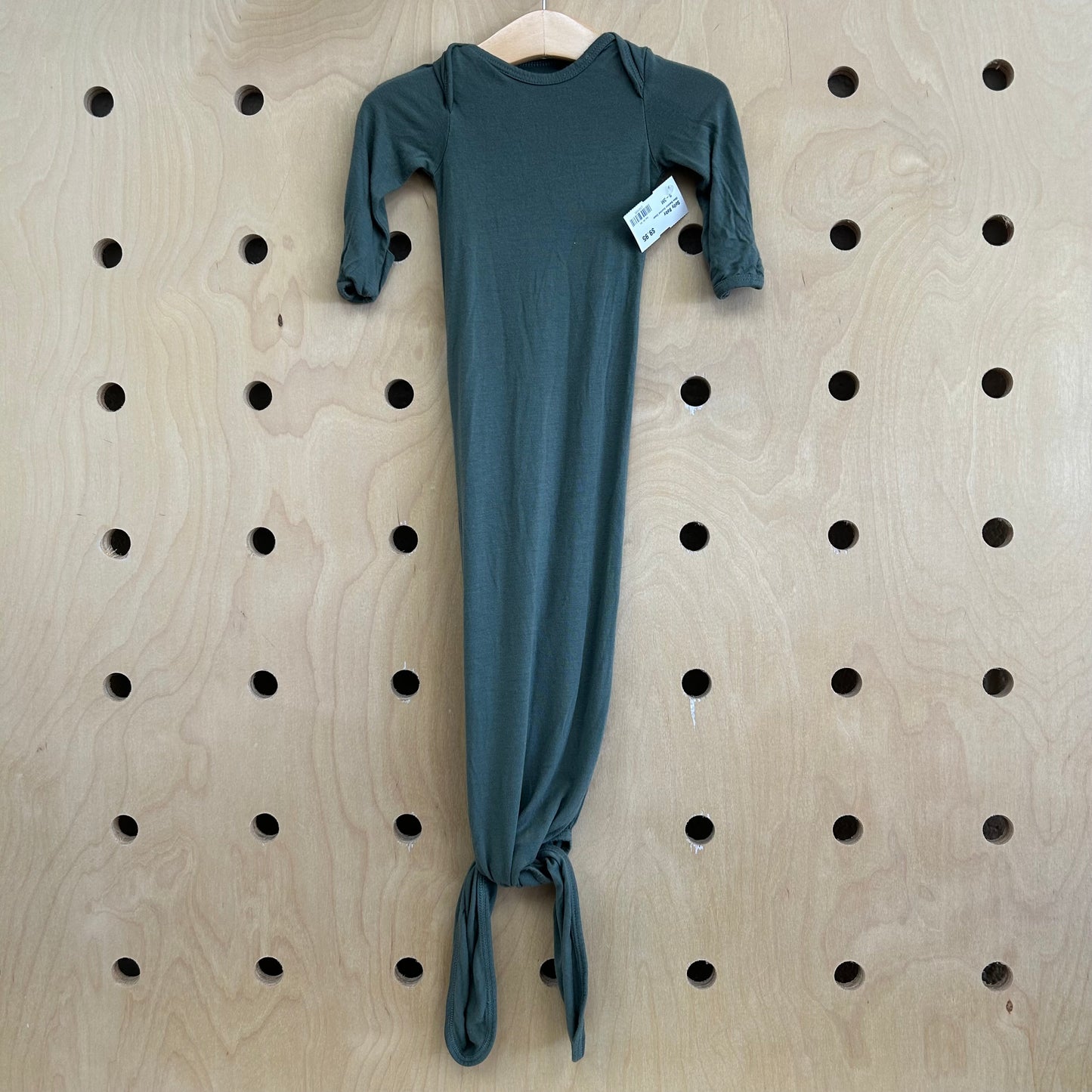 Olive Bamboo Knotted Gown