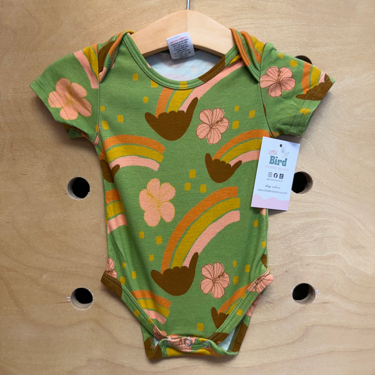 Green/Pink Shaka Bodysuit