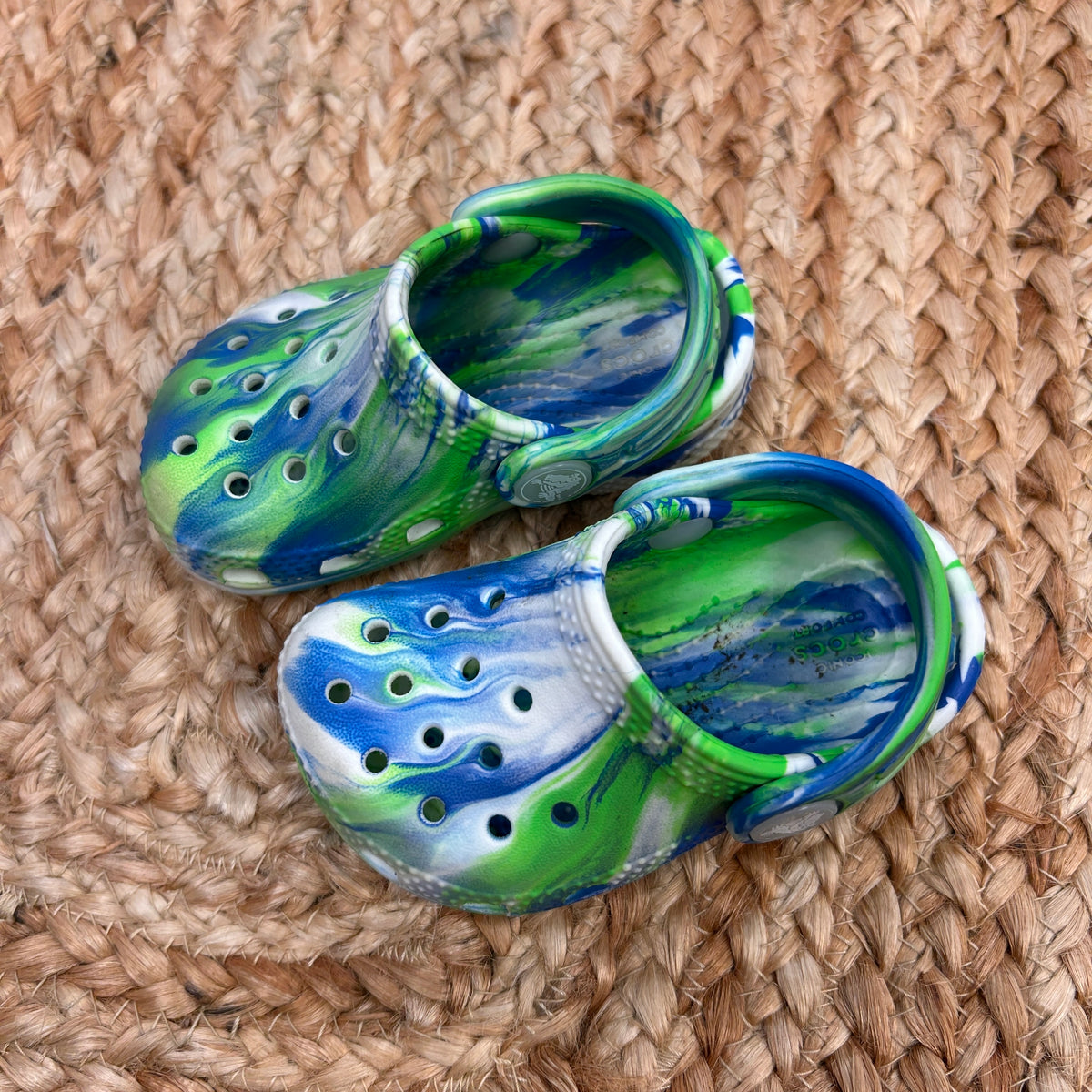 Green/Blue Marble Clogs