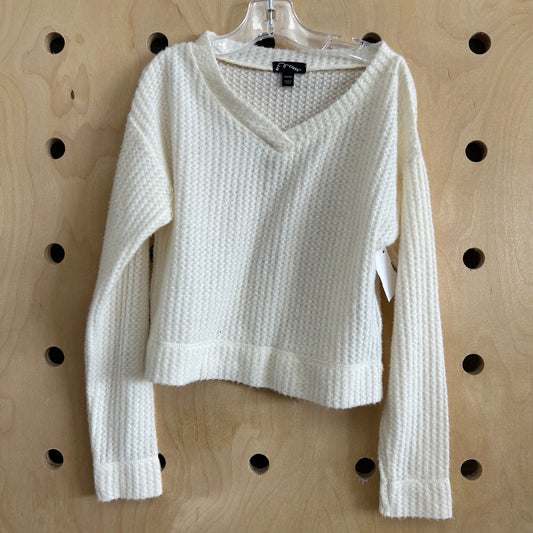 Cream Waffle Knit Sweater