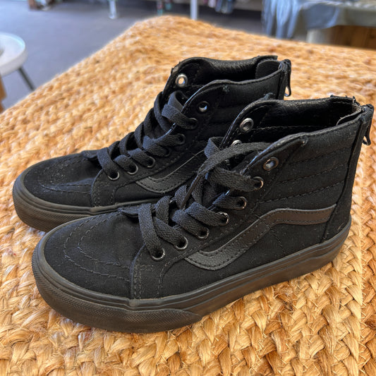 Black Hi Top Lace Up Shoes
