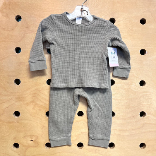 Organic Green Waffle Knit Outfit