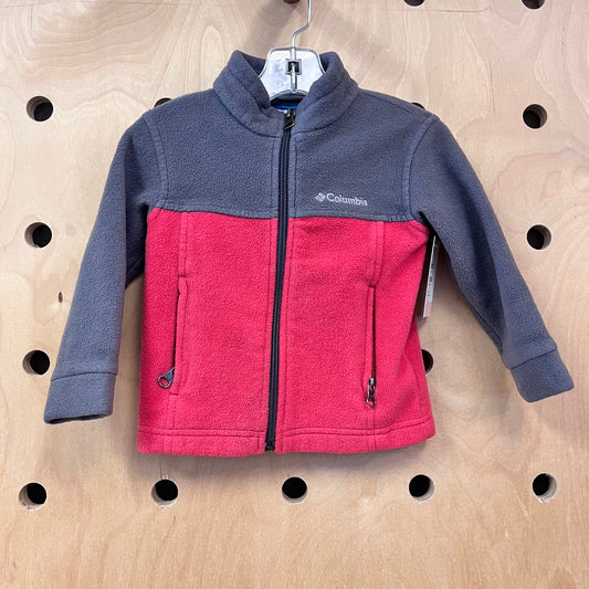 Grey + Red Fleece Jacket