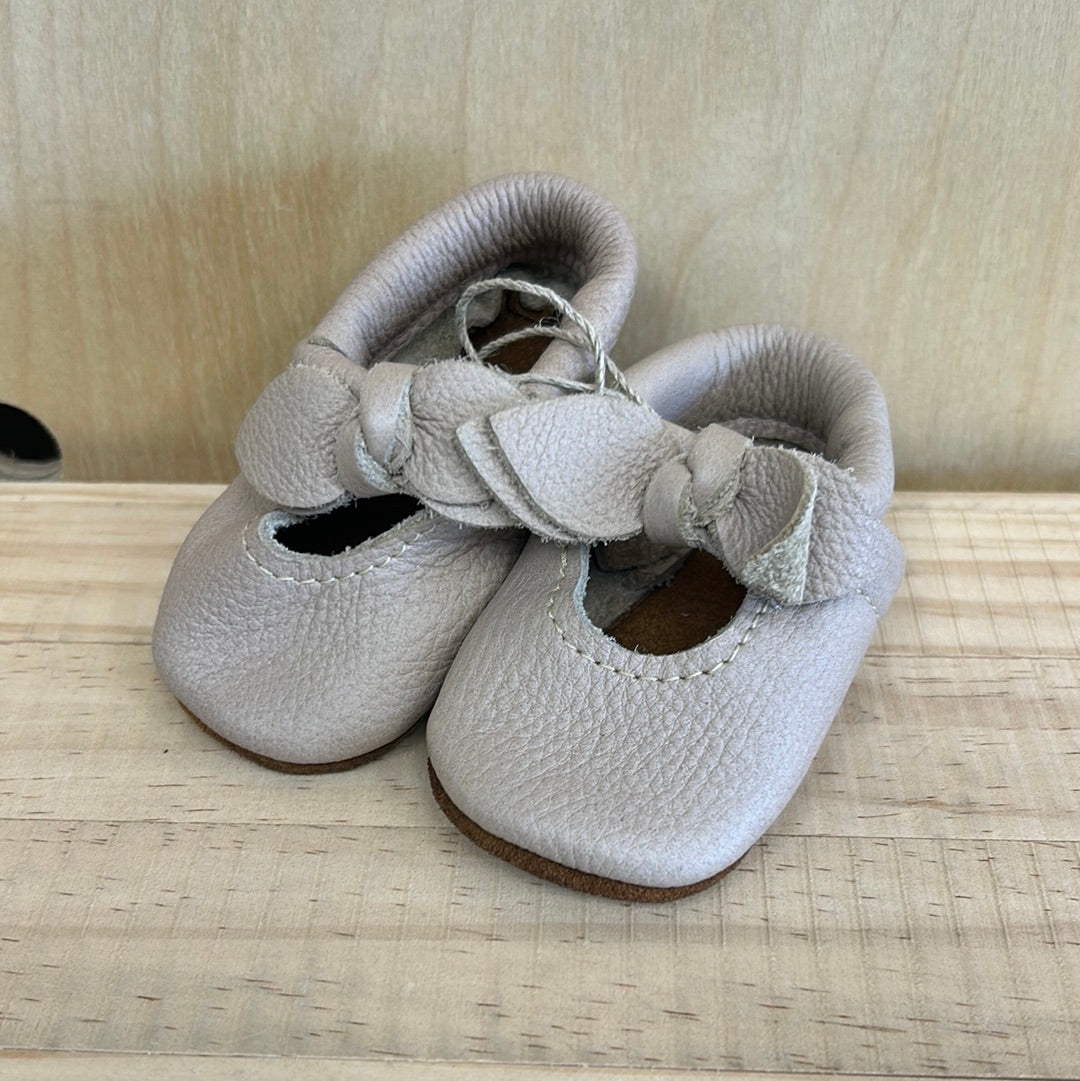 Taupe Bow Moccasins