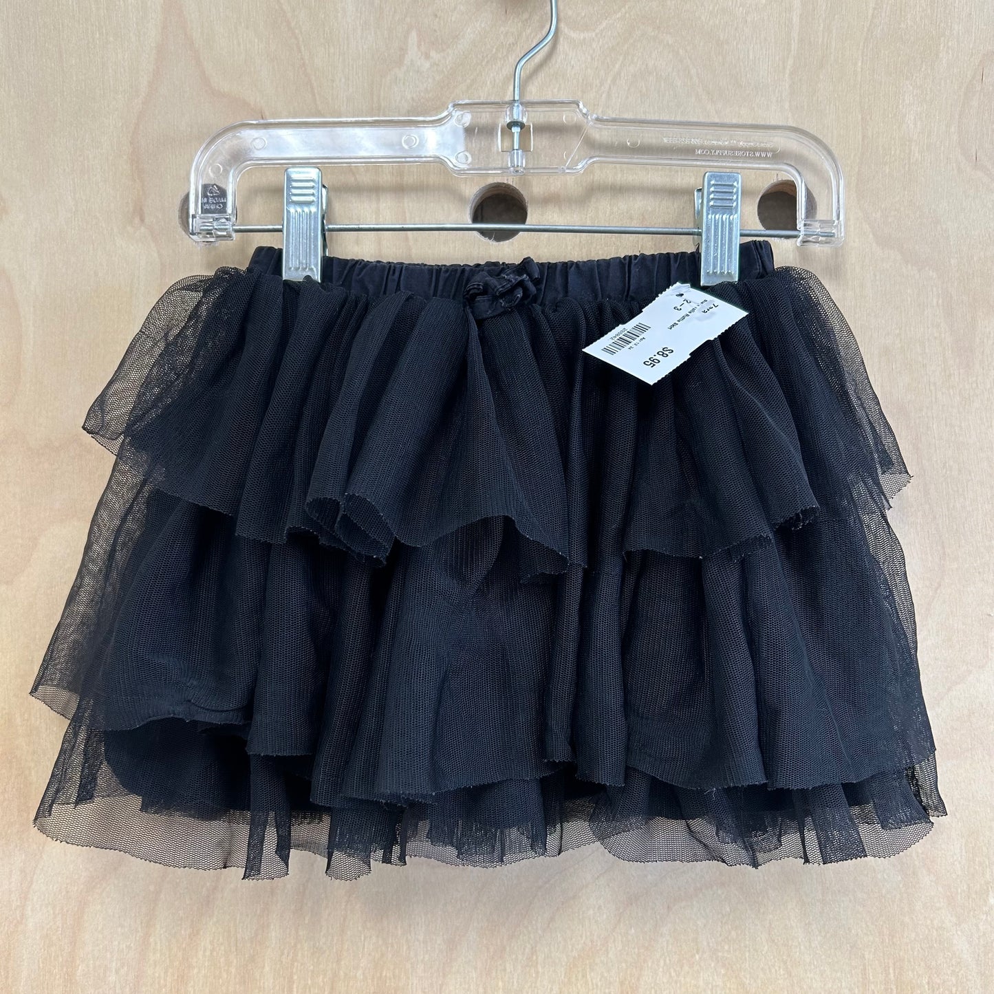 Black Tulle Ruffle Skirt