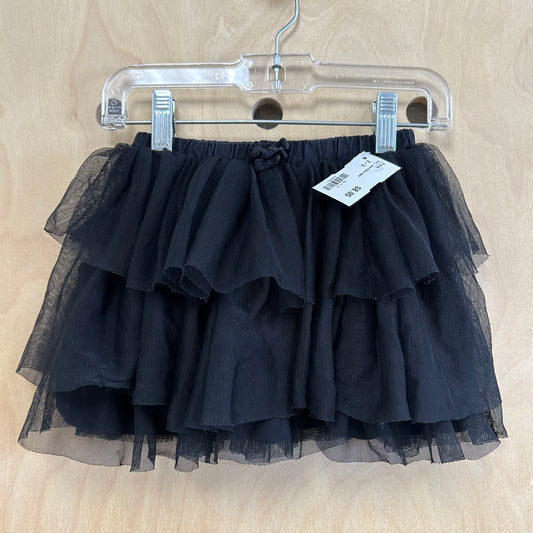 Black Tulle Ruffle Skirt