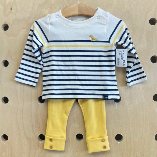 Yellow + Black Striped Outfit