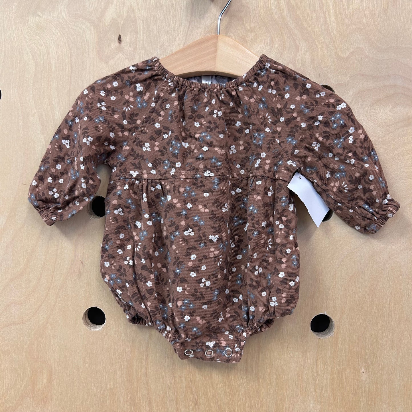 Brown Floral Romper
