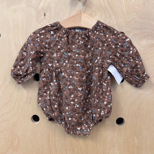 Brown Floral Romper