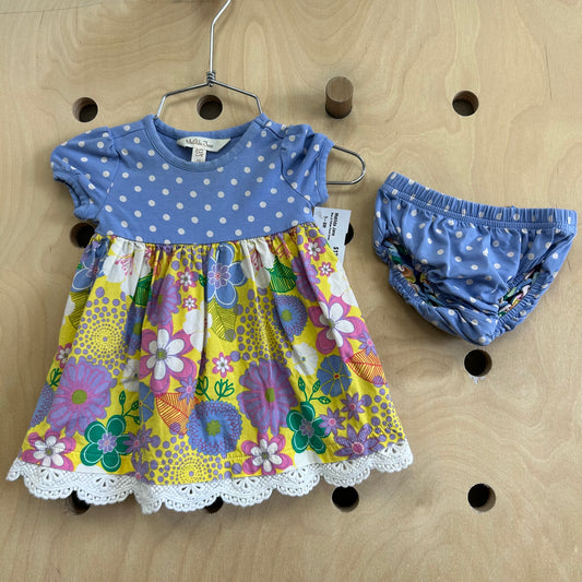 Blue & Yellow Floral Dress