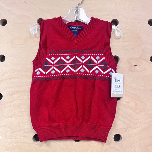 Red Holiday Sweater Vest