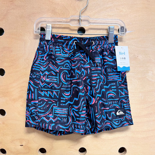 Black/Blue/Pink Swim Trunks