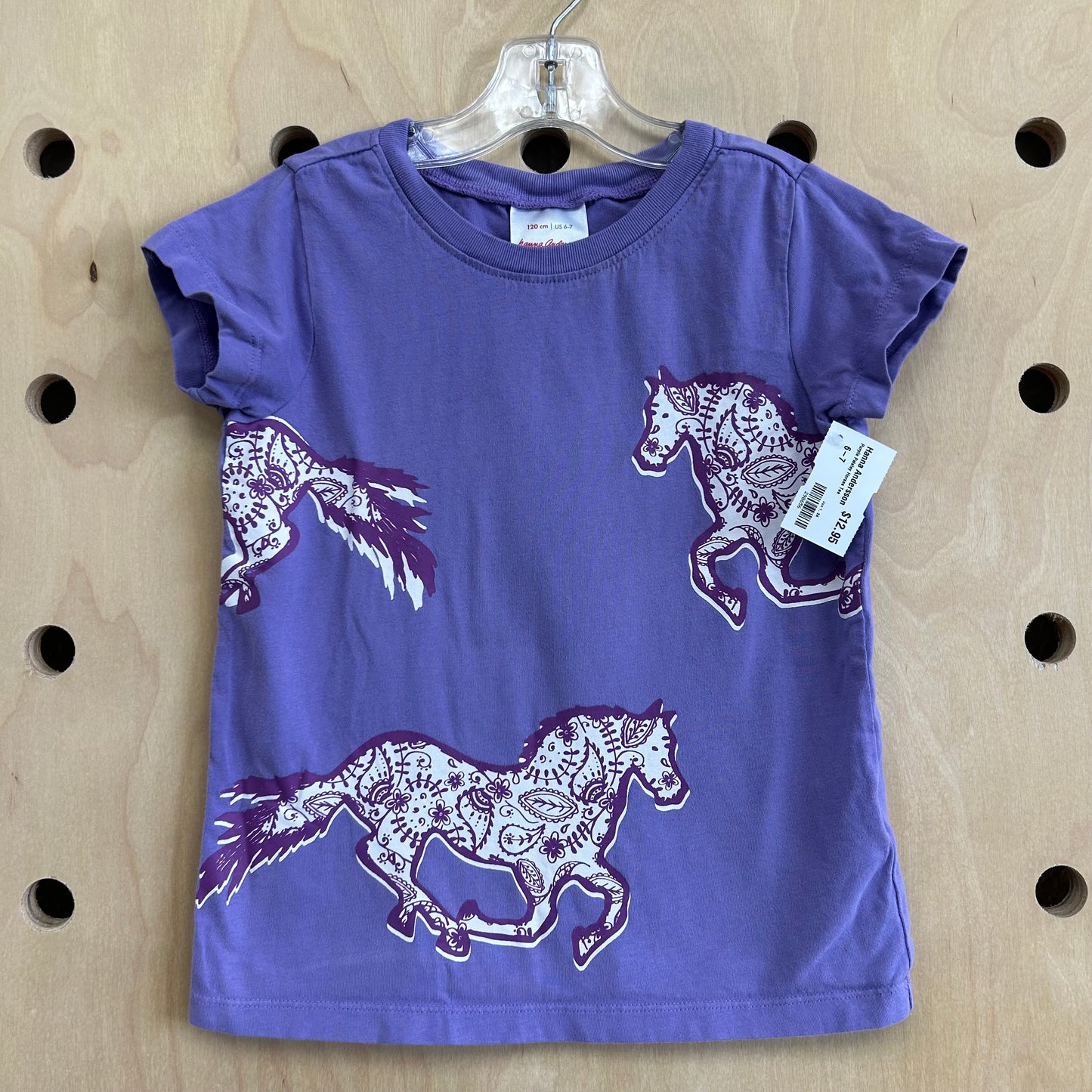 Purple Paisley Horses Tee