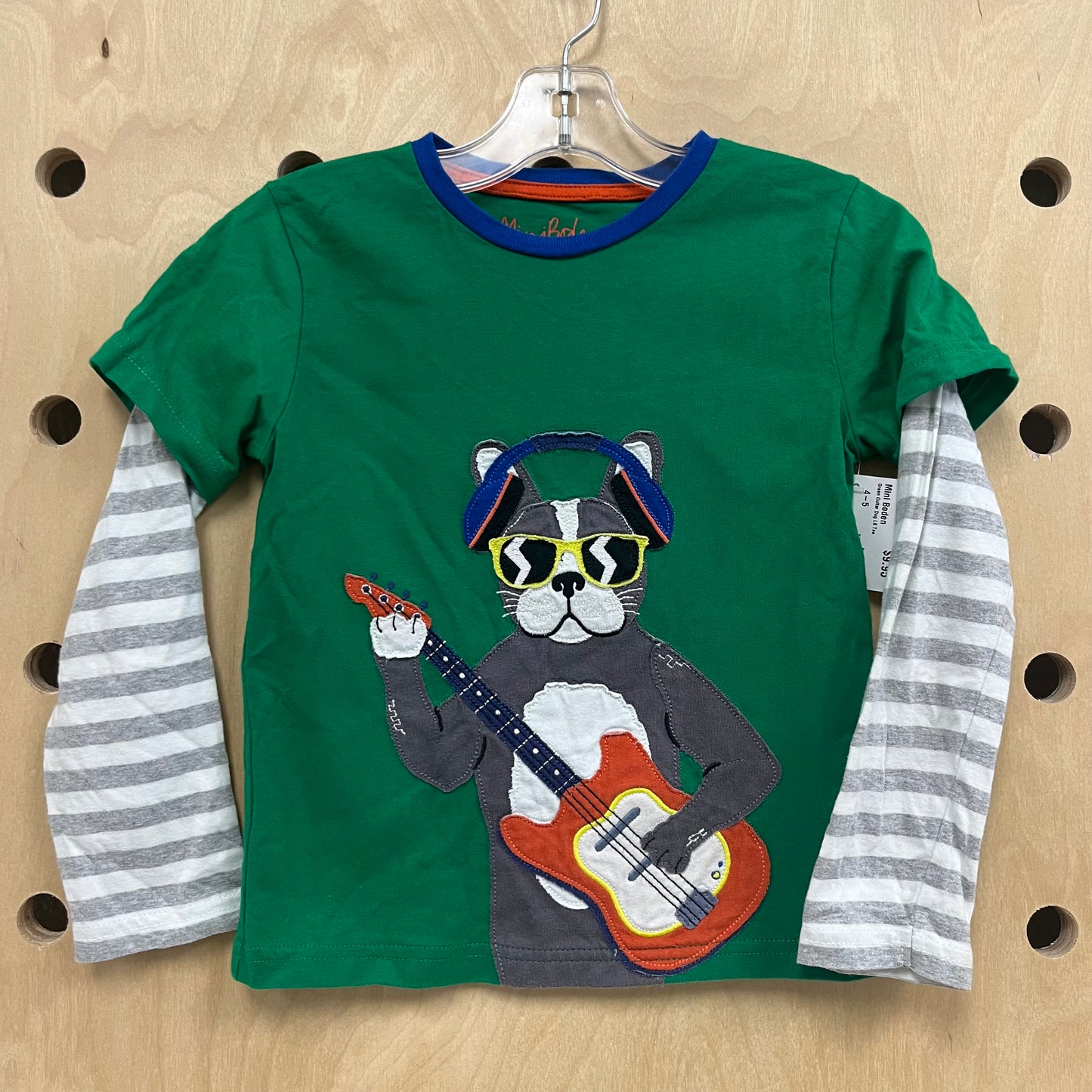 Green Guitar Dog LS Tee