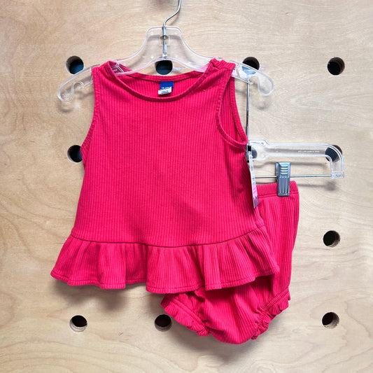 Salmon Ribbed Outfit