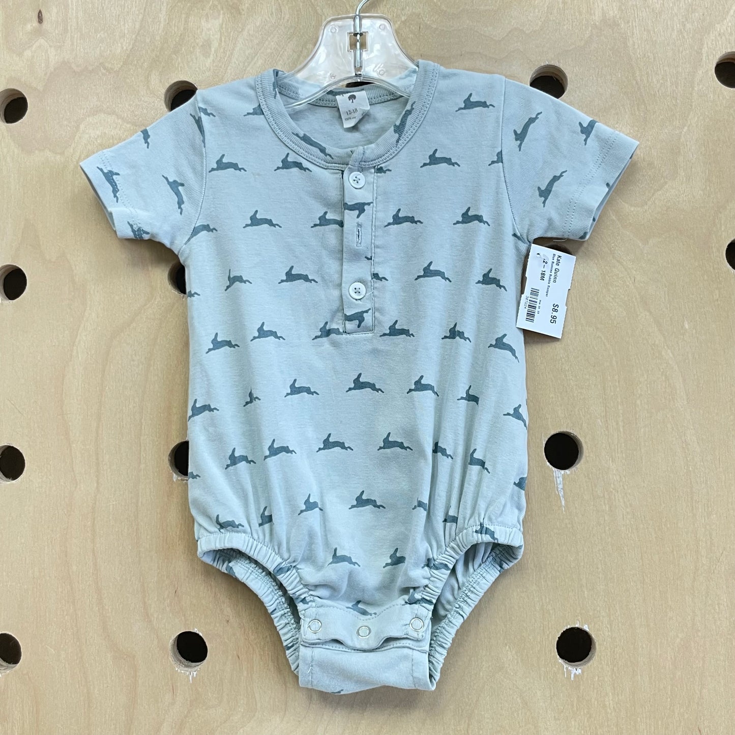 Blue Bunnies Bubble Romper