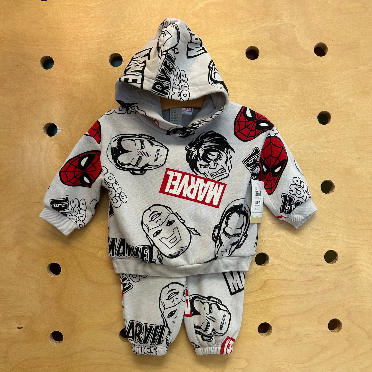 Grey Marvel Hoodie/Pants Set