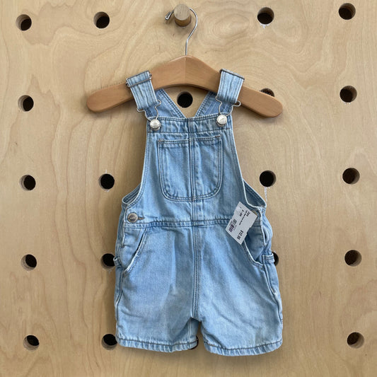 Light Wash Denim Shortalls