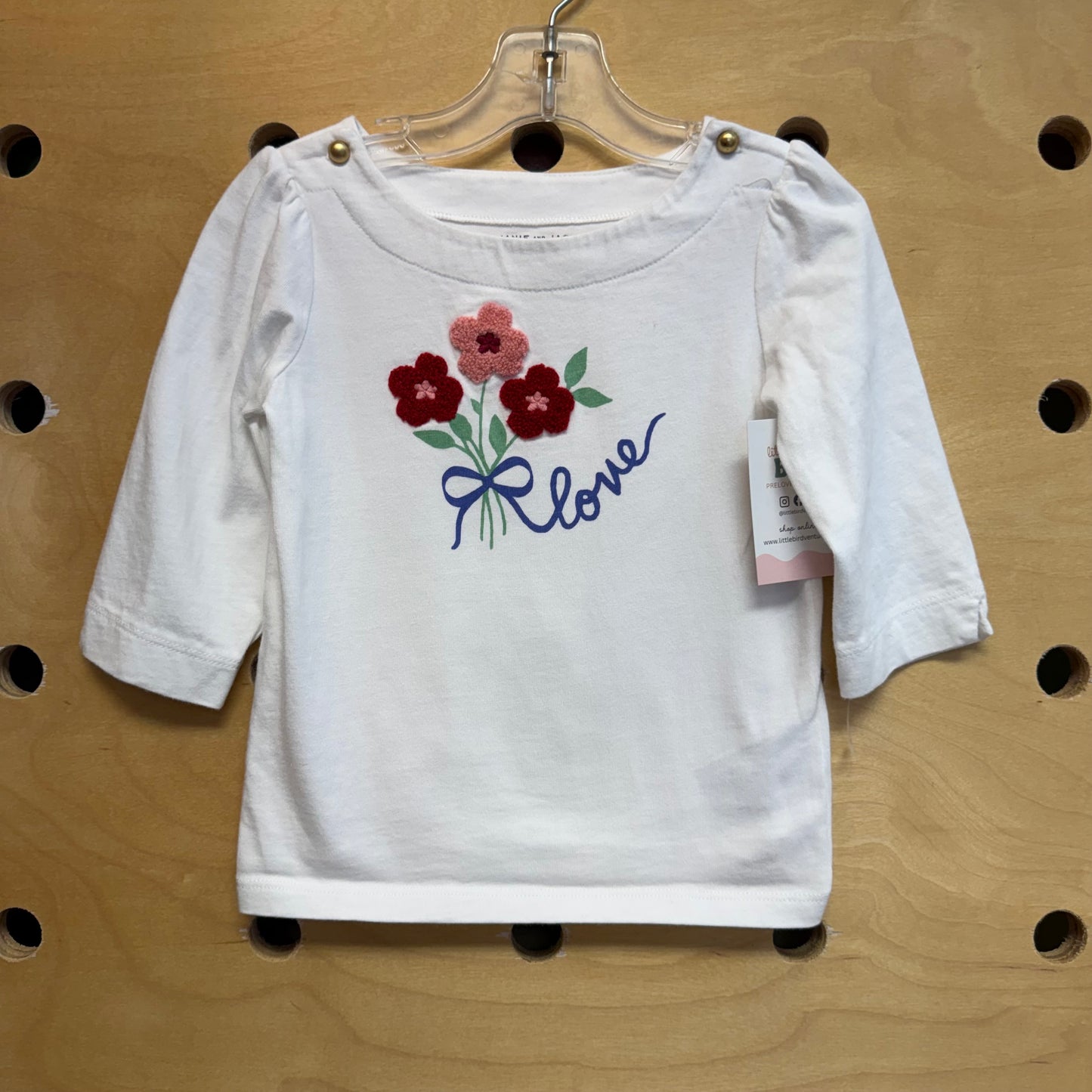 White 'Love' Flower LS