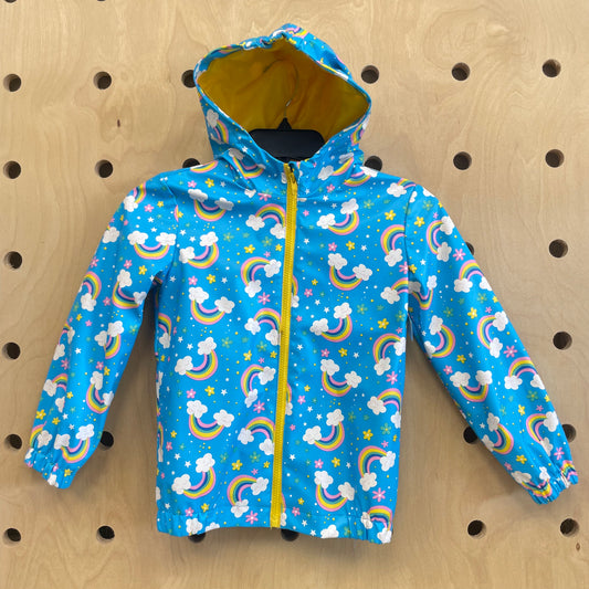 Blue Rainbows Rain Jacket