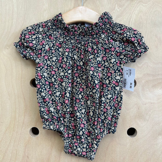 Black Floral Romper