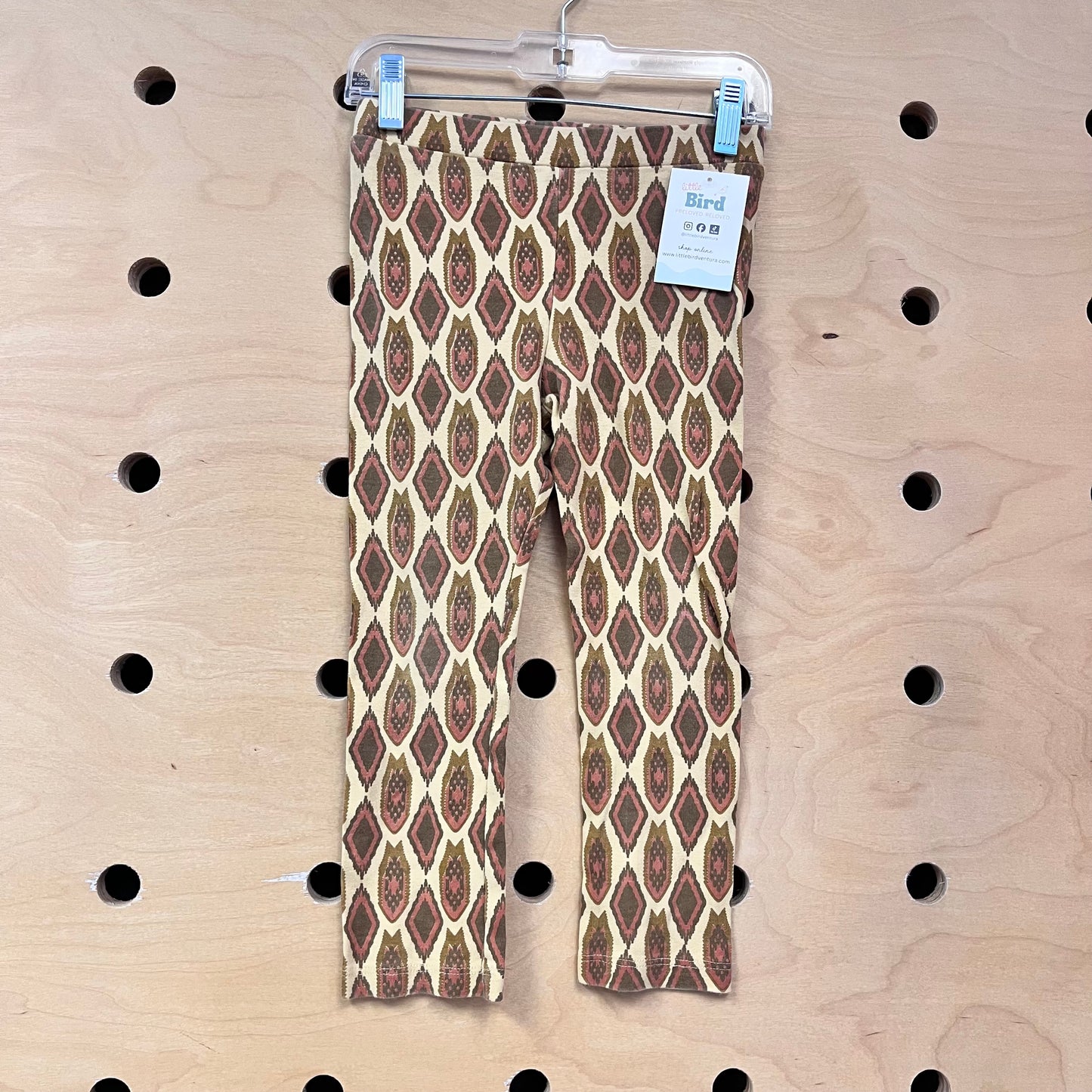 Organic Yellow Paisley Leggings