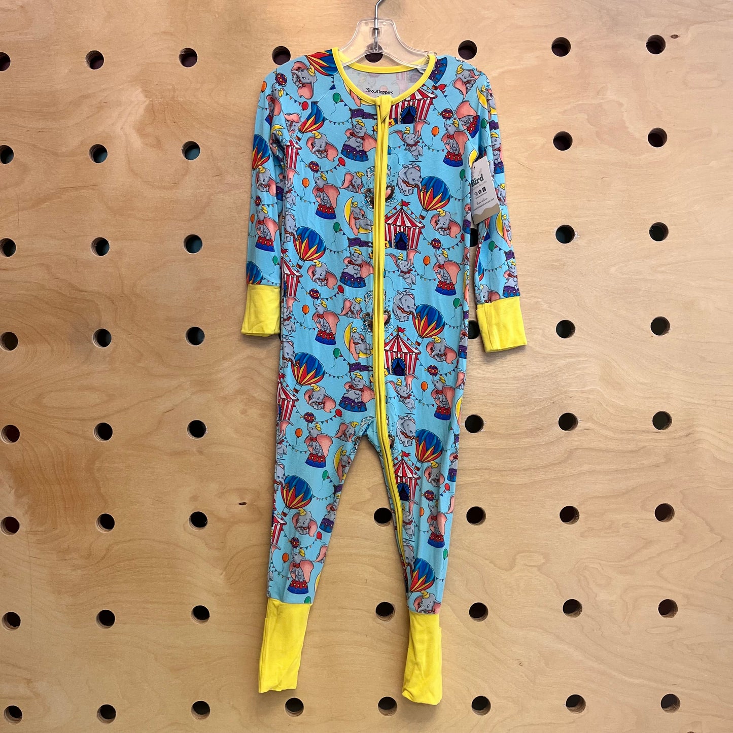 Blue Dumbo Bamboo Zip Pajamas