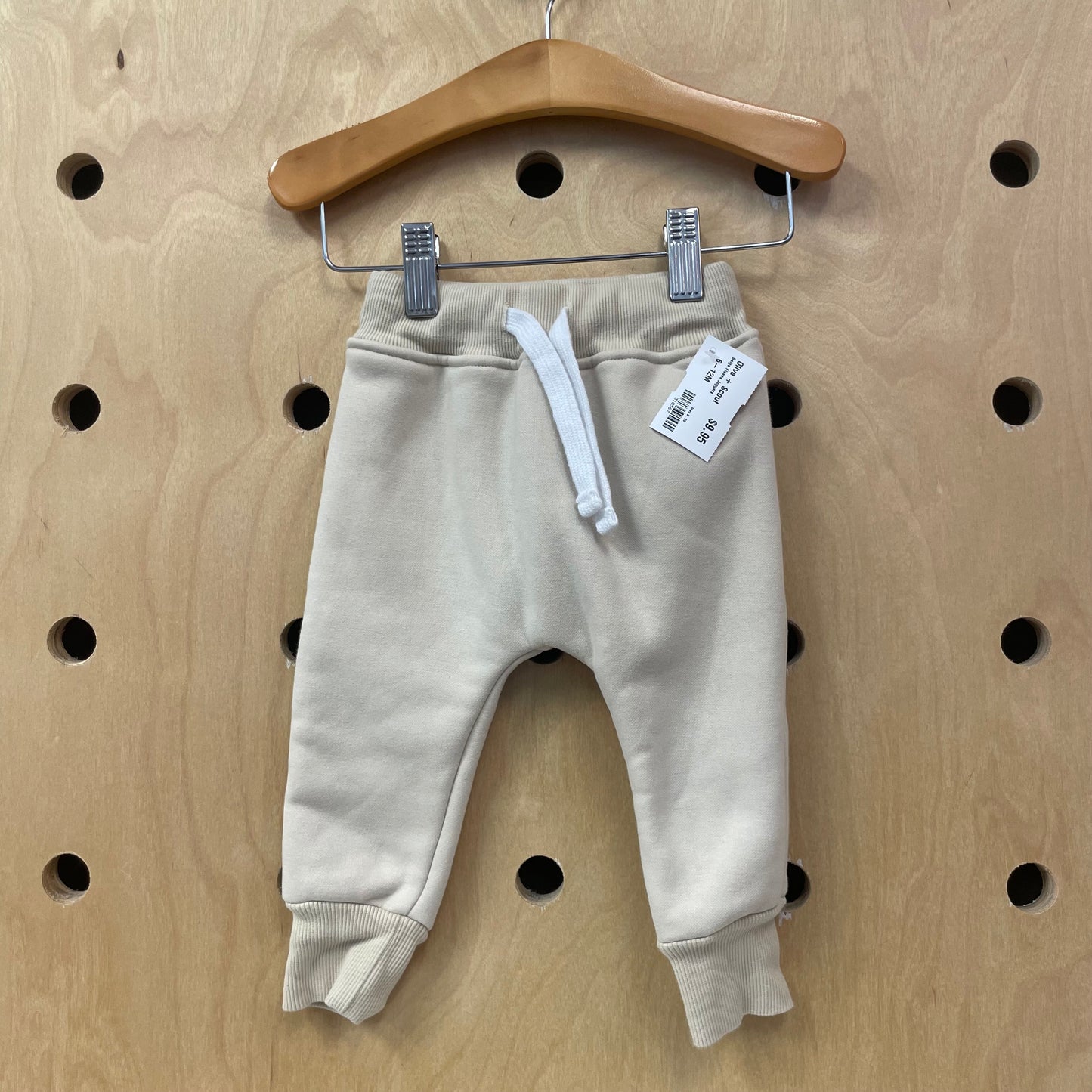 Beige Fleece Joggers