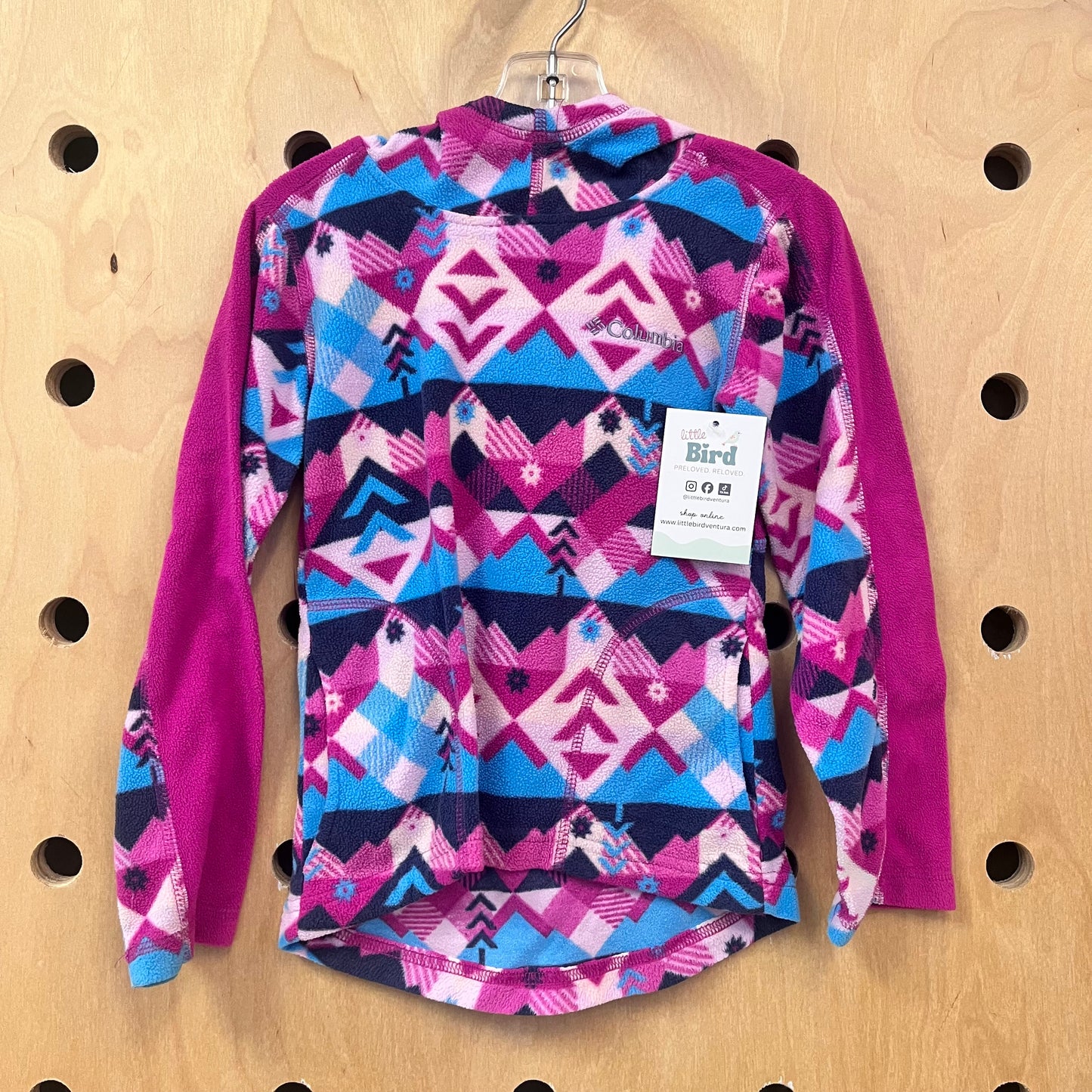 Pink/Blue Fleece Aztec Hoodie