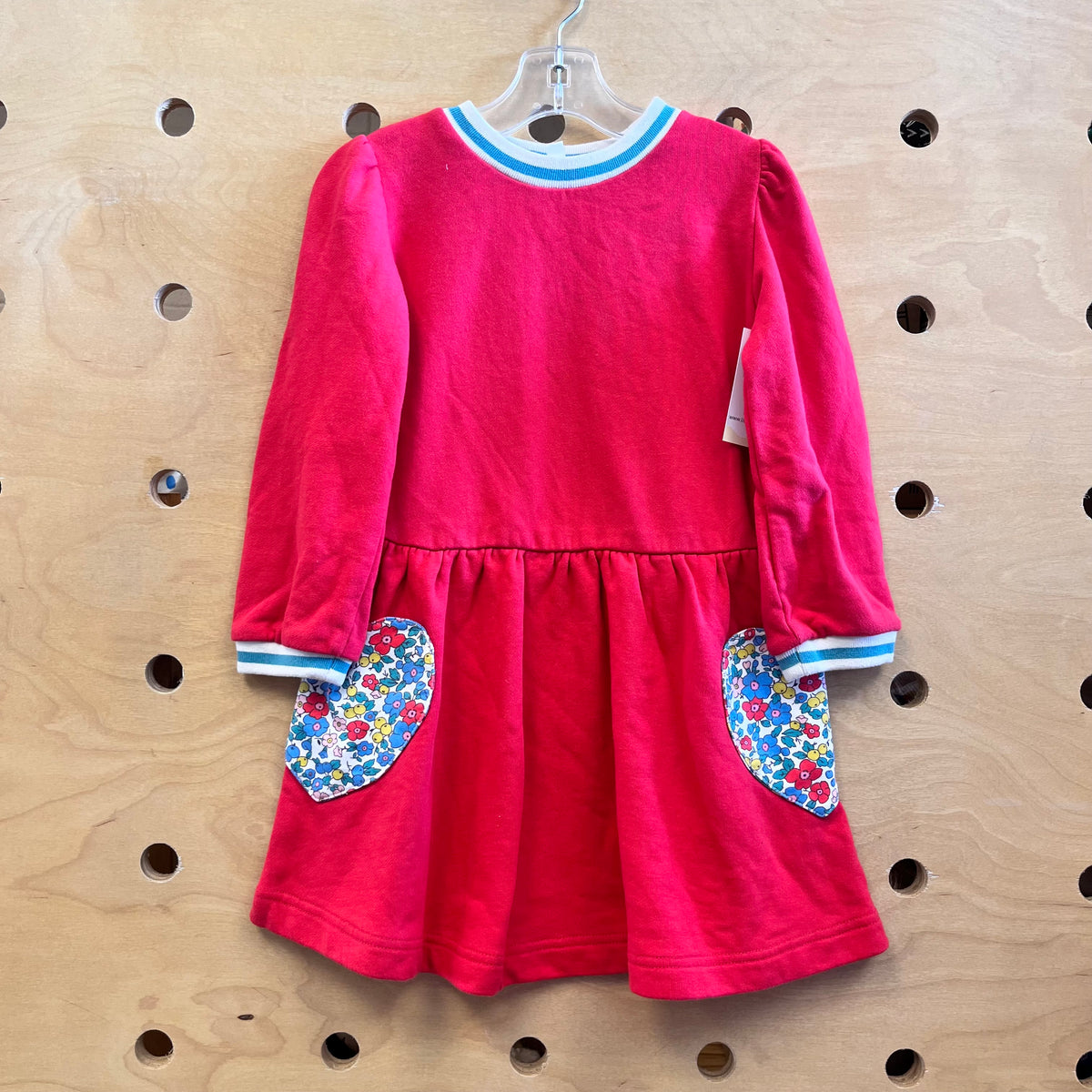 Red Floral HEart Pocket Dress