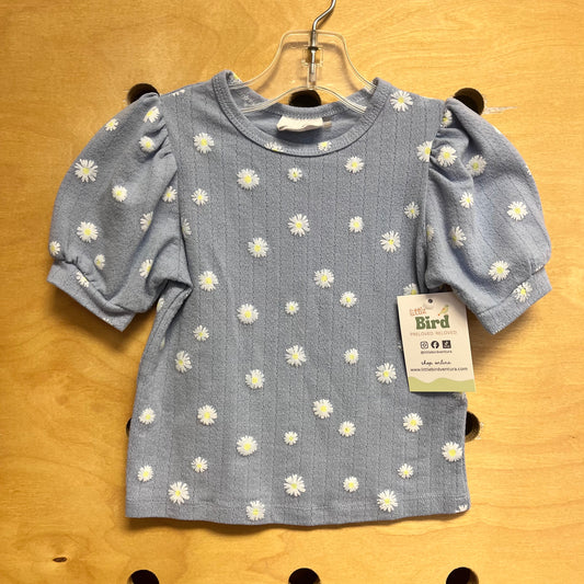 Blue Daisy Pointelle Top