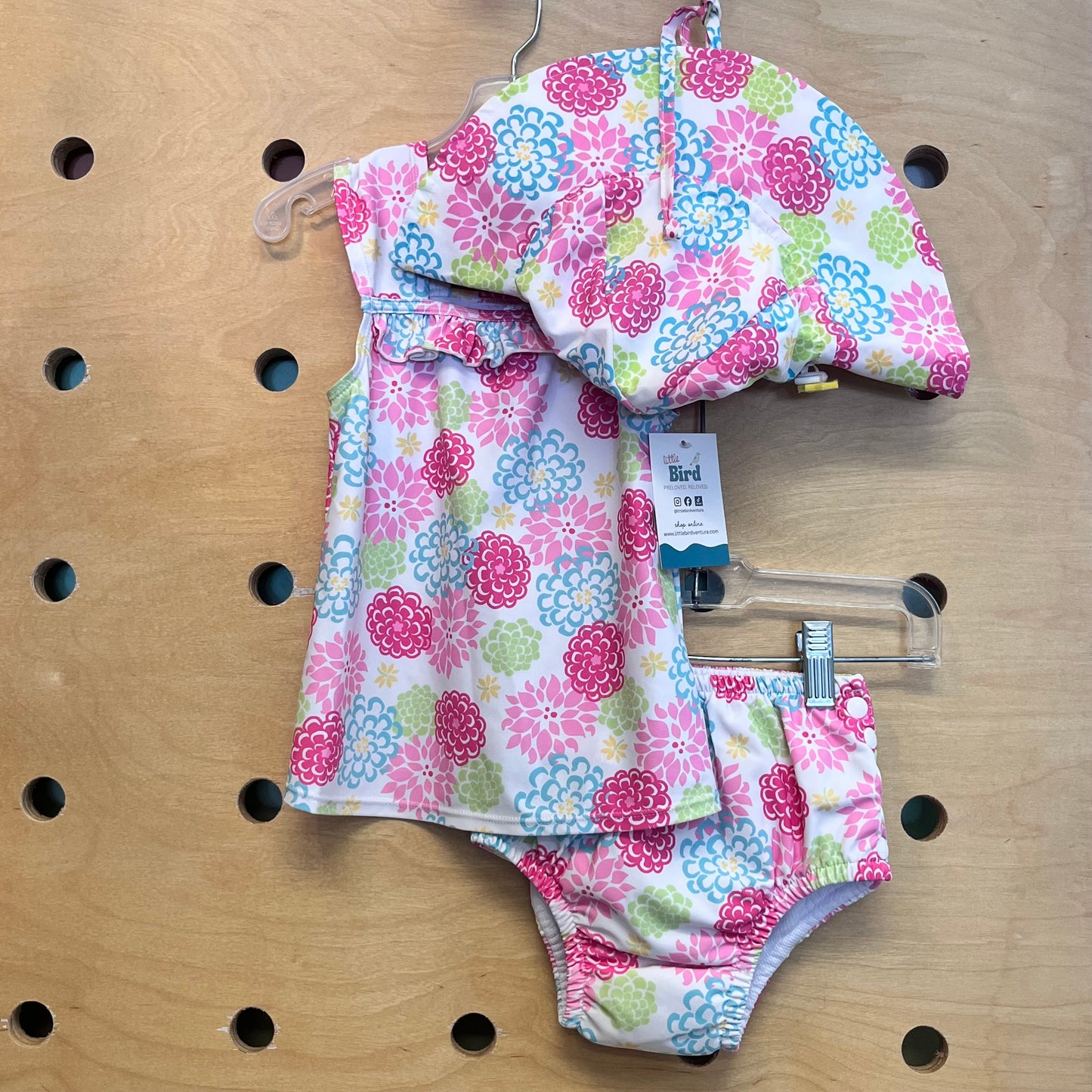 3pc Floral Swim Diaper Set