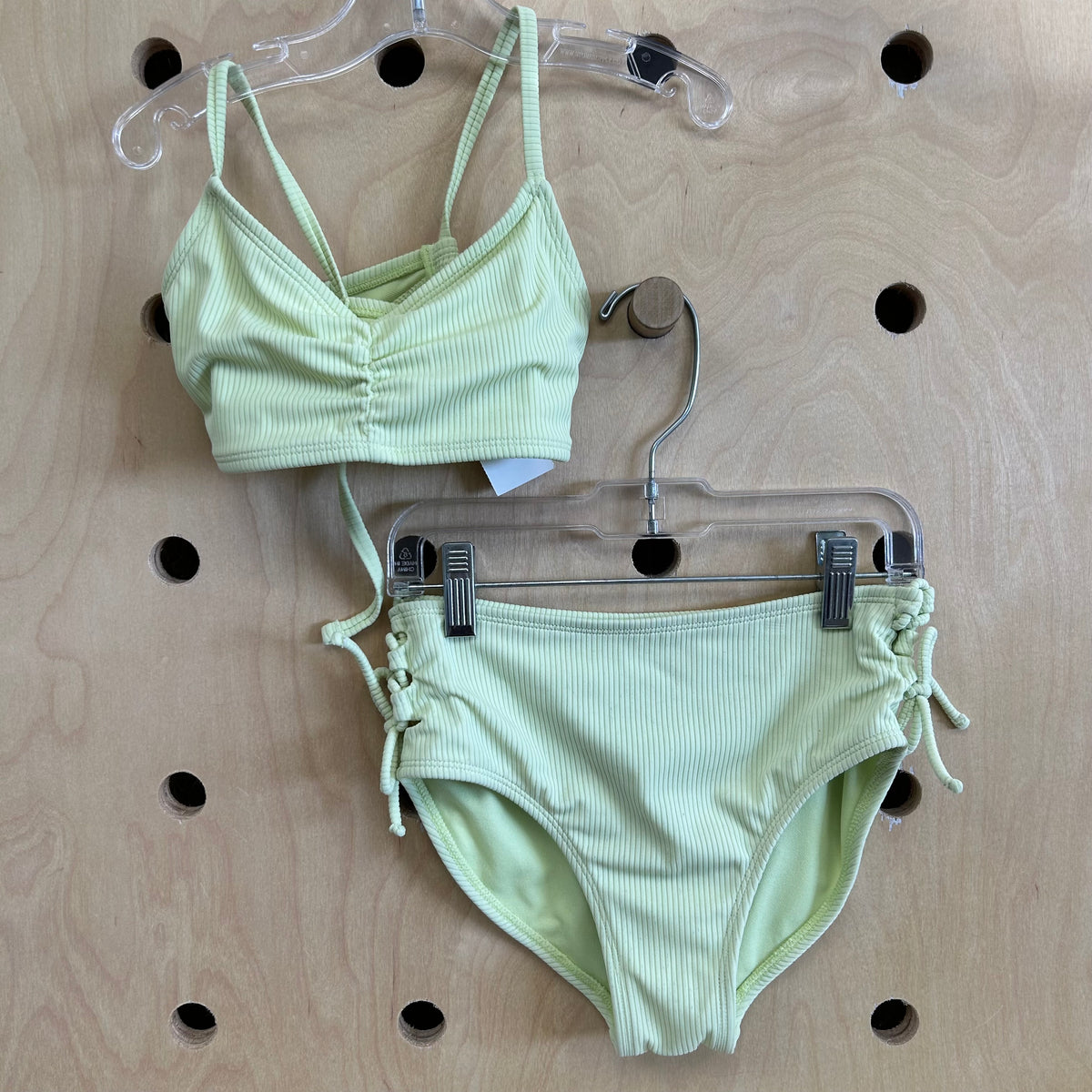 Lime Ribbed Swimsuit