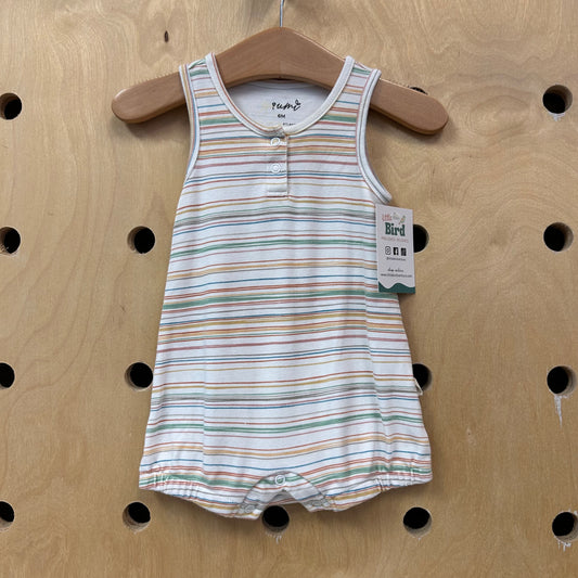 Neutrals Striped Romper
