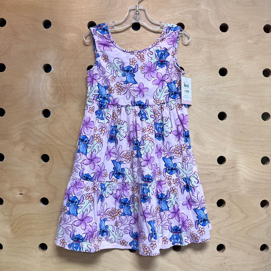 Lavender Floral Stitch Tank Dress