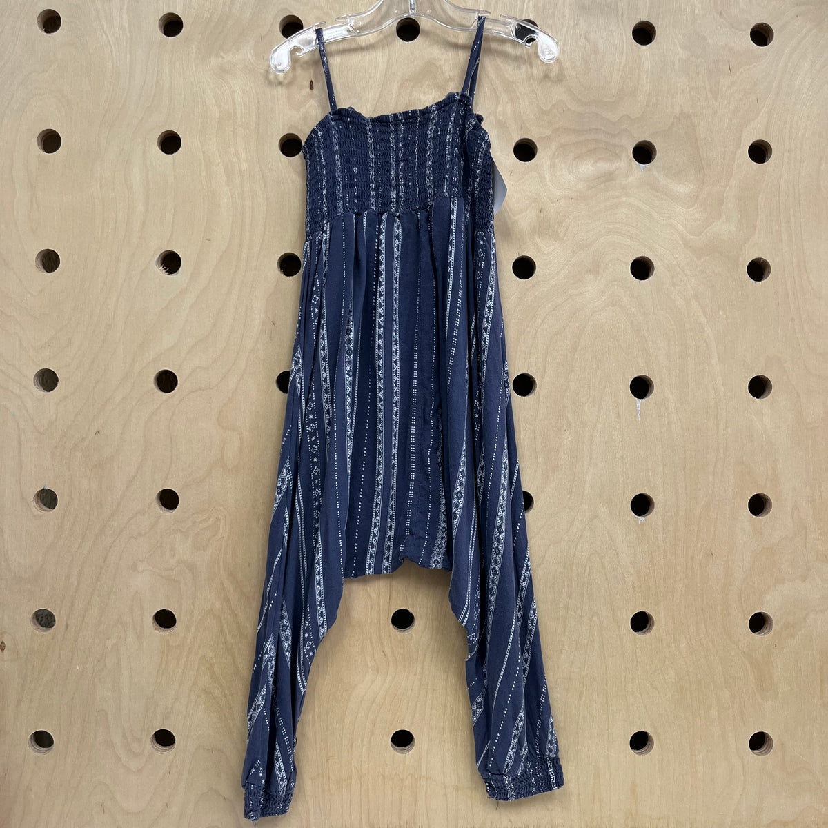 Blue & White Flowy Romper