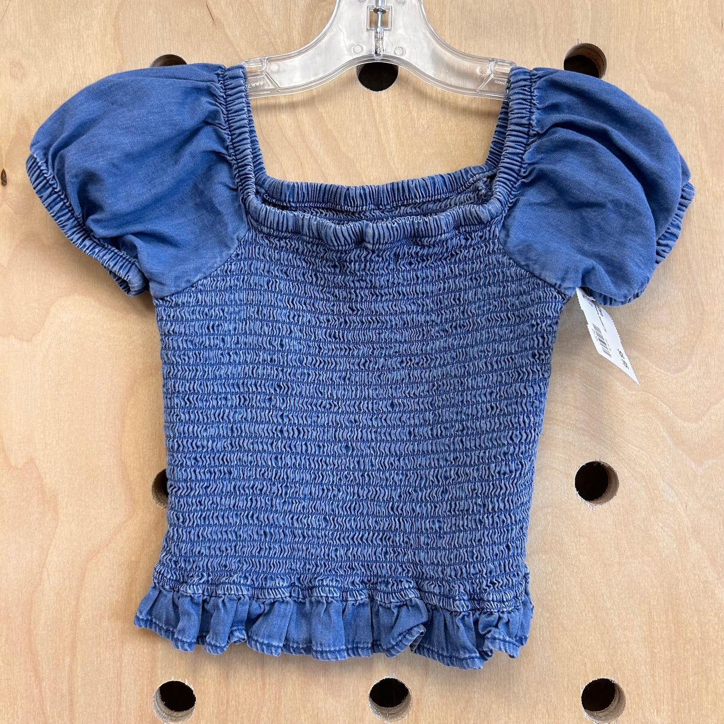 Chambray Smocked Top